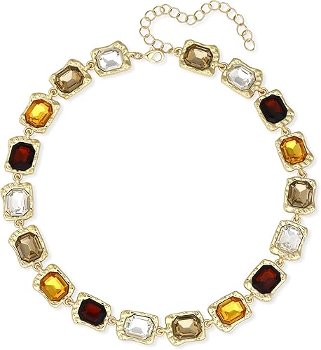 No Dull Look! Bold Gold Necklace for Men – Luxury Multicolor Gem Chain, Afro Street Style