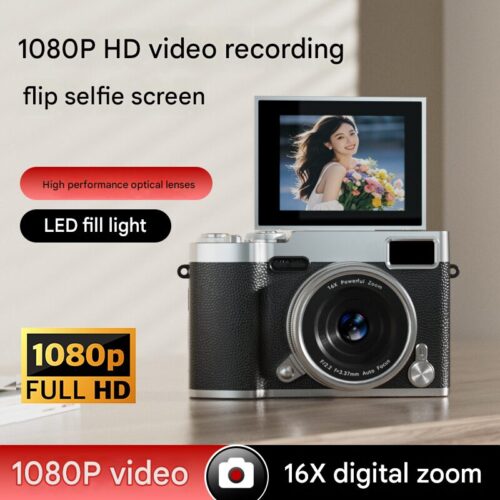 sku-afrylo-0019-04 2026Ultra HD Flip Screen Vlogging Camera – 16X Zoom, Auto Focus, 2.4 Inch Flip Screen,Perfect for Beginners