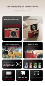 2026Ultra HD Flip Screen Vlogging Camera – 16X Zoom, Auto Focus, 2.4 Inch Flip Screen,Perfect for Beginners 5 sku afrylo 0019 09