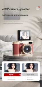 2026Ultra HD Flip Screen Vlogging Camera – 16X Zoom, Auto Focus, 2.4 Inch Flip Screen,Perfect for Beginners 6 sku afrylo 0019 10