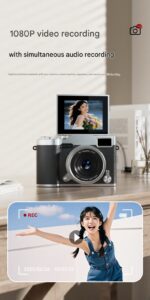 2026Ultra HD Flip Screen Vlogging Camera – 16X Zoom, Auto Focus, 2.4 Inch Flip Screen,Perfect for Beginners 8 sku afrylo 0019 13