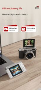2026Ultra HD Flip Screen Vlogging Camera – 16X Zoom, Auto Focus, 2.4 Inch Flip Screen,Perfect for Beginners 9 sku afrylo 0019 15