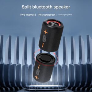 COD!!! 2 in 1 Portable Splittable Bluetooth JBL Speaker, Waterproof Split Wireless Speaker Bluetooth V5.3 with 20W Loud Stereo Sound, 24H Playtime, True Wireless Pairing for Home, Outdoor or Travel